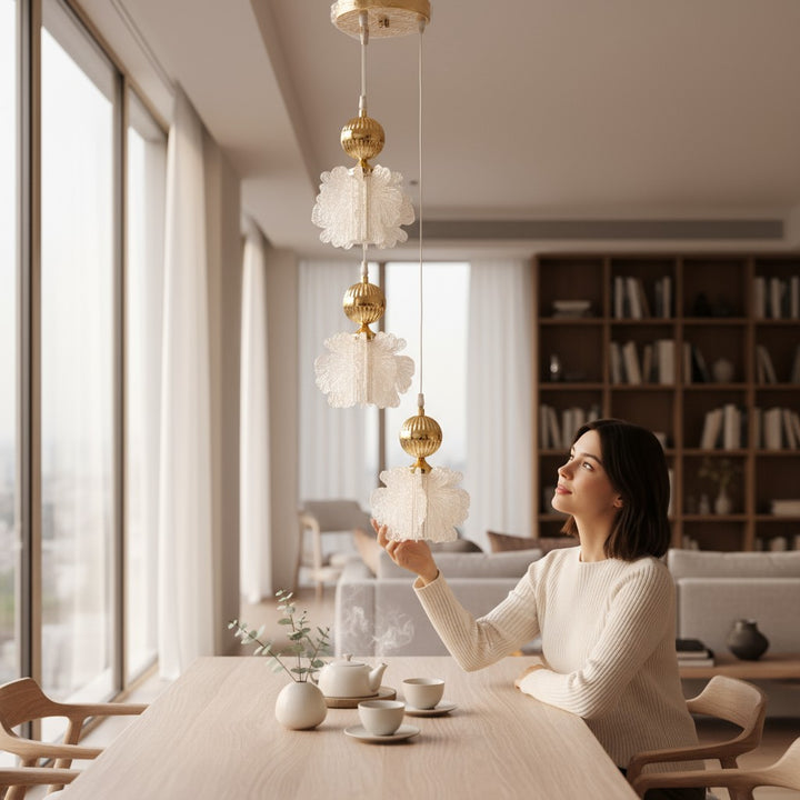 Florencia Gold Petal Pendant Lights