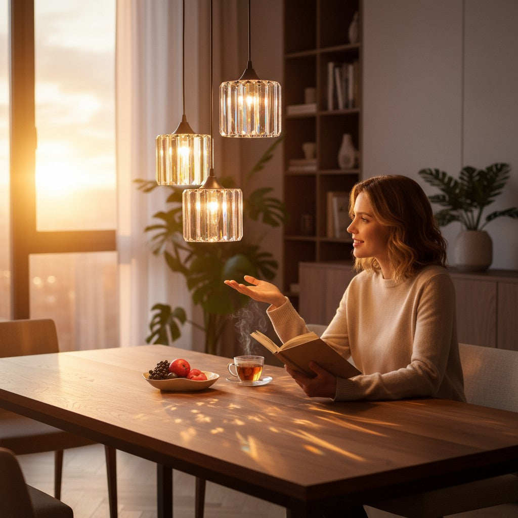 Aurum Noir Crystal Cascade Pendant