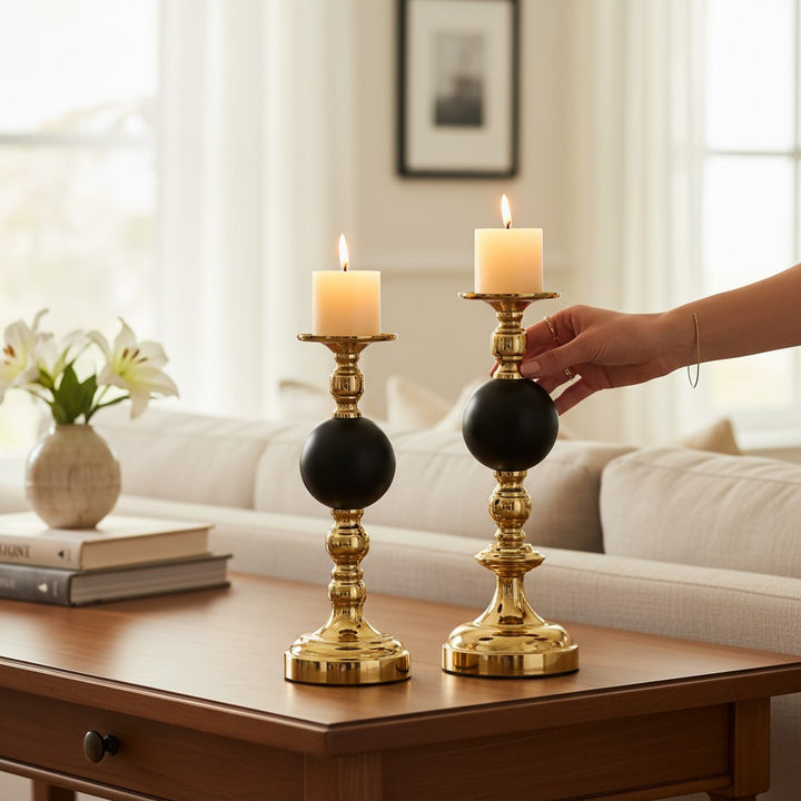 Baroque-Inspired Crystal Candle Stand