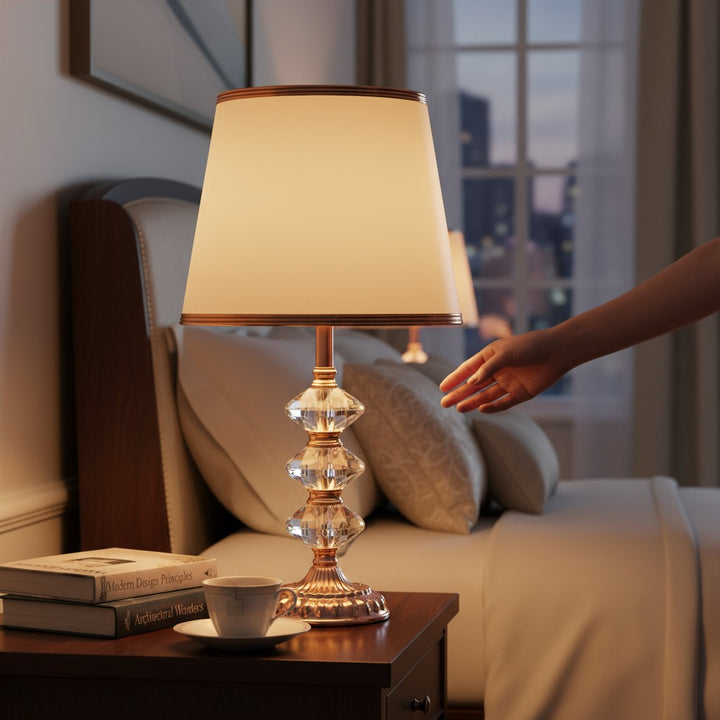 Radiant Crystal Metallic Lamp