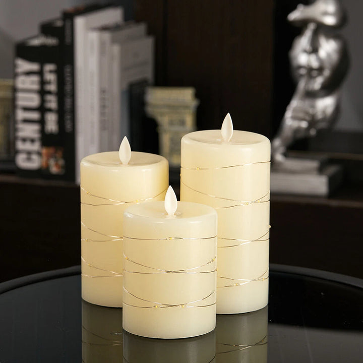 Spiral Design Flameless LED Fairy Candles