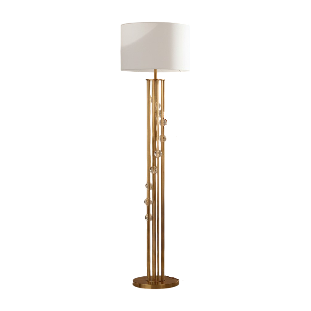 Aurielle Luxe Metallic Brass Floor Lamp