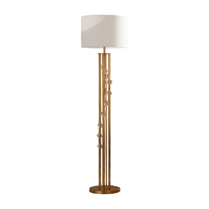 Aurielle Luxe Metallic Brass Floor Lamp