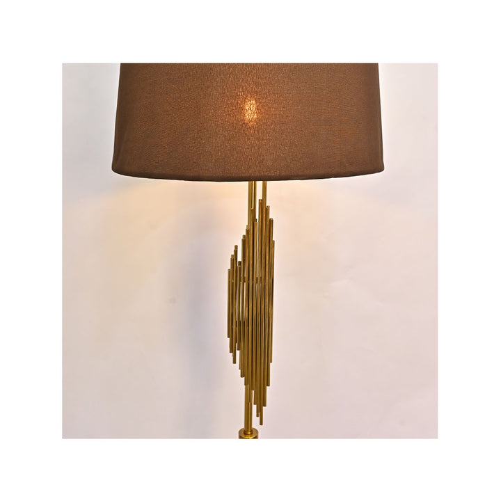 Solstice Shine – Metallic Golden Floor Lamp