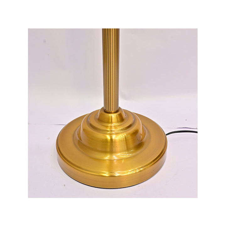 Solstice Shine – Metallic Golden Floor Lamp