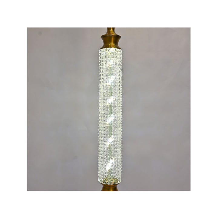 Celestia Radiance – Metallic Crystal Floor Lamp