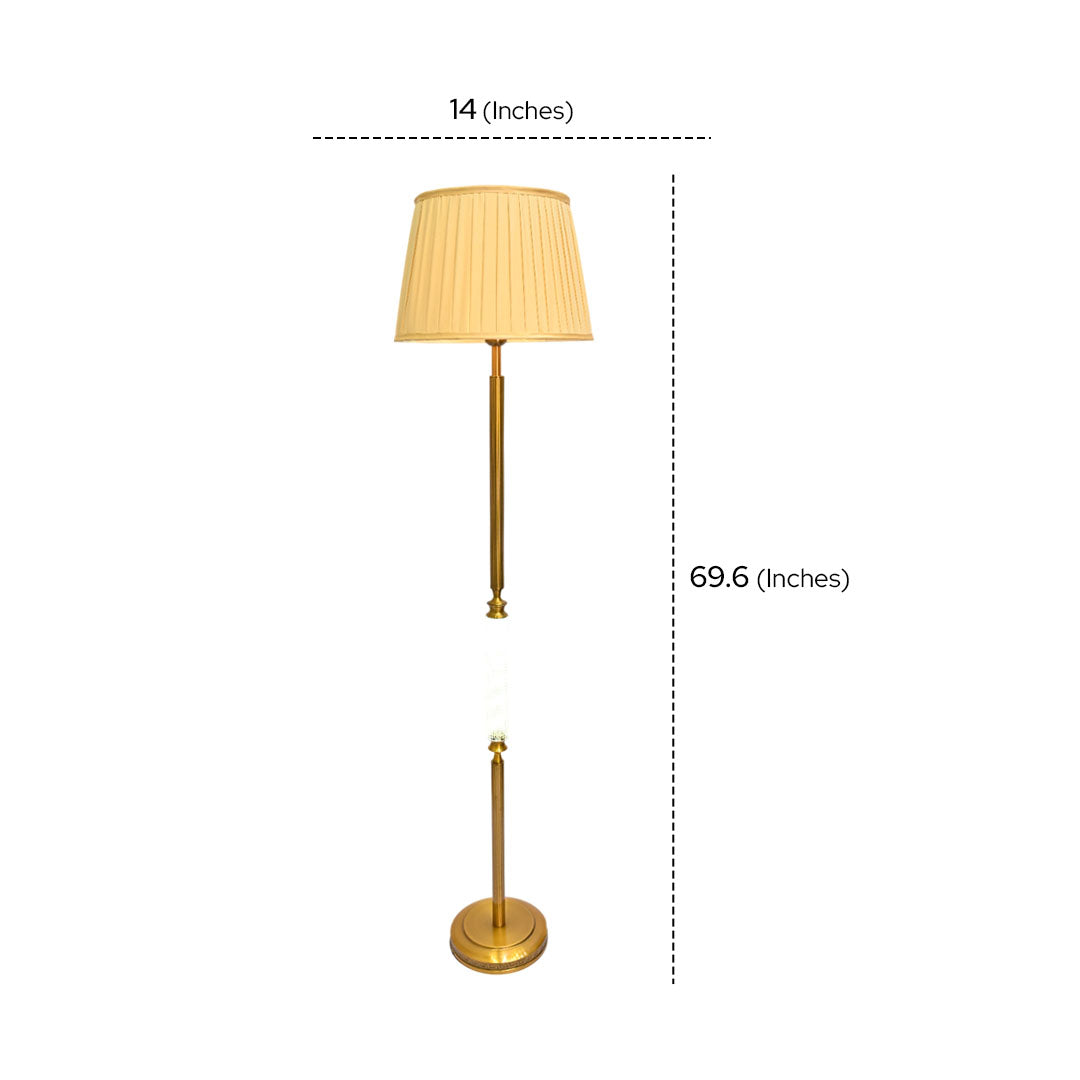 Celestia Radiance – Metallic Crystal Floor Lamp