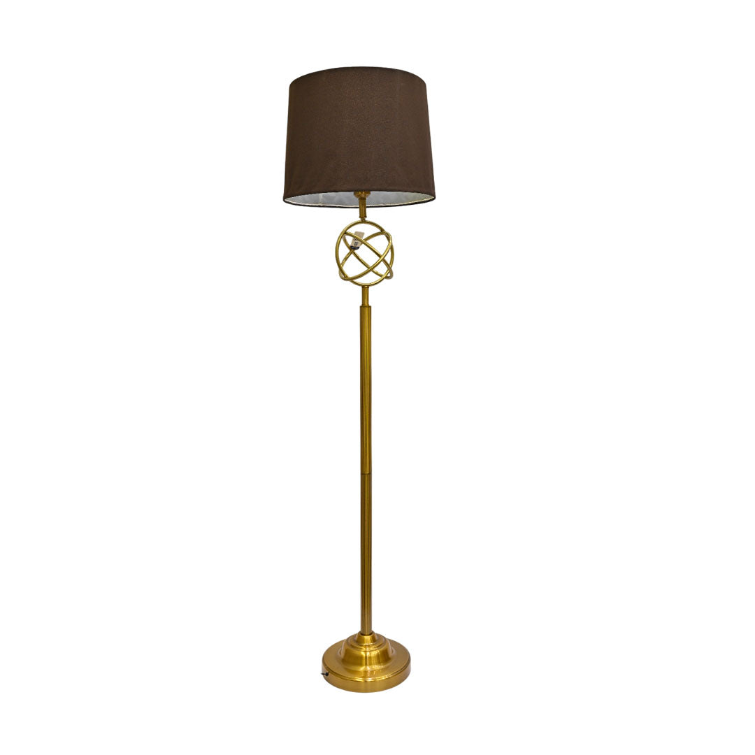 Regal Radiance – Fancy Metallic Brass Floor Lamp
