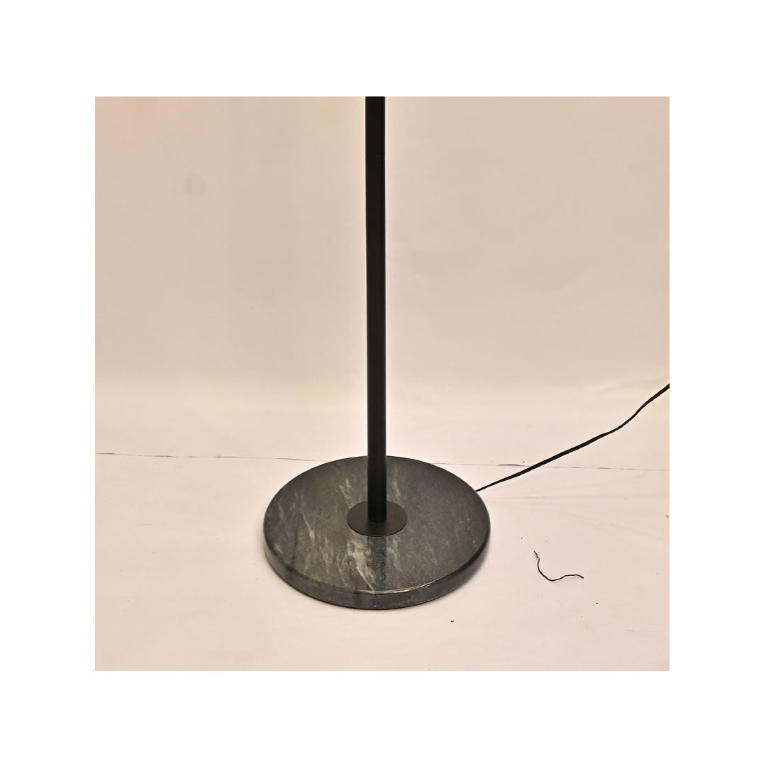Noir Gleam – Black Crystal & Brass Floor Lamp