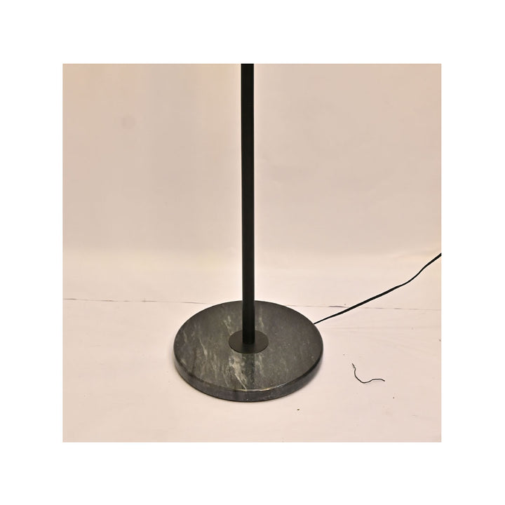 Noir Gleam – Black Crystal & Brass Floor Lamp