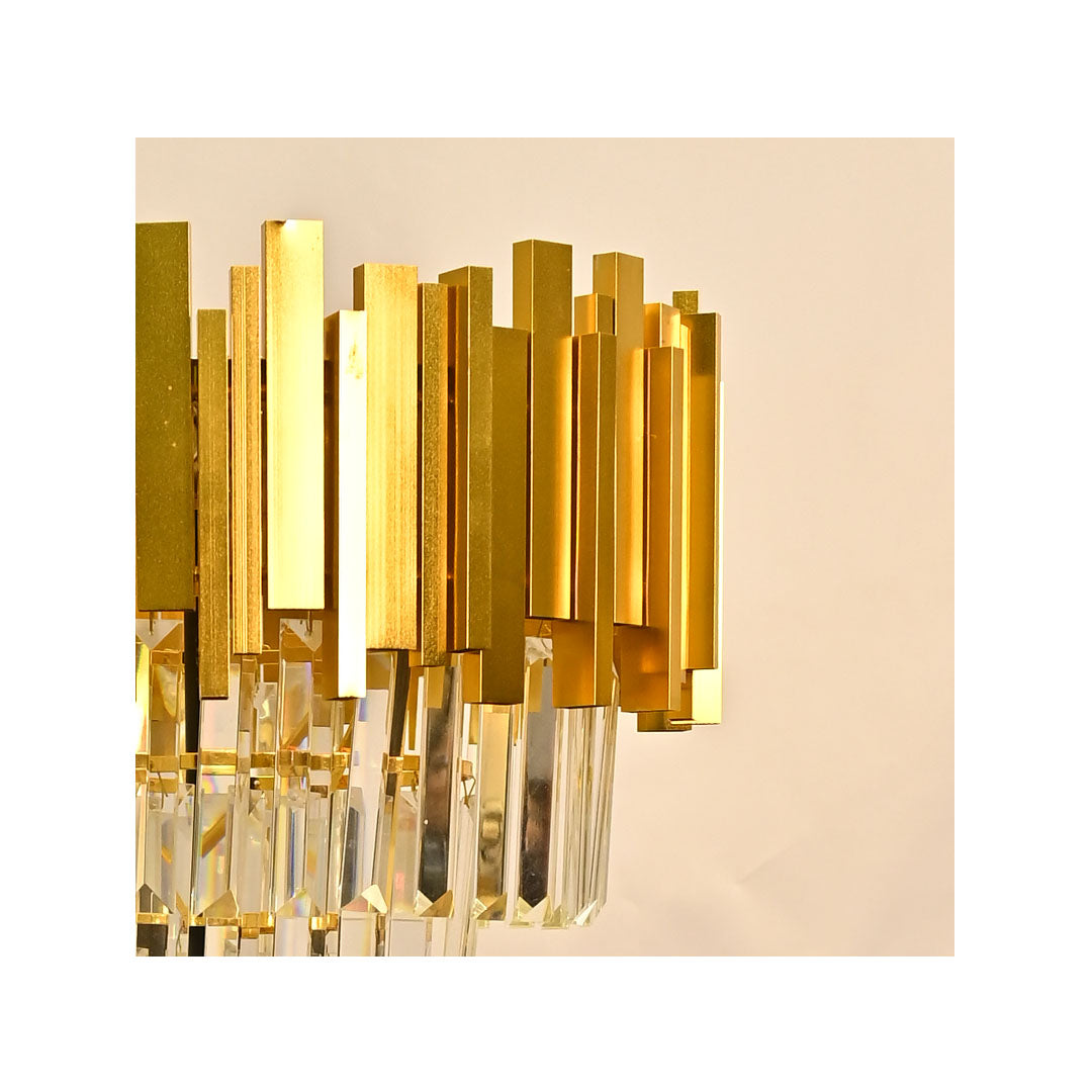 Celestia Luxe – Metallic Crystal Floor Lamp