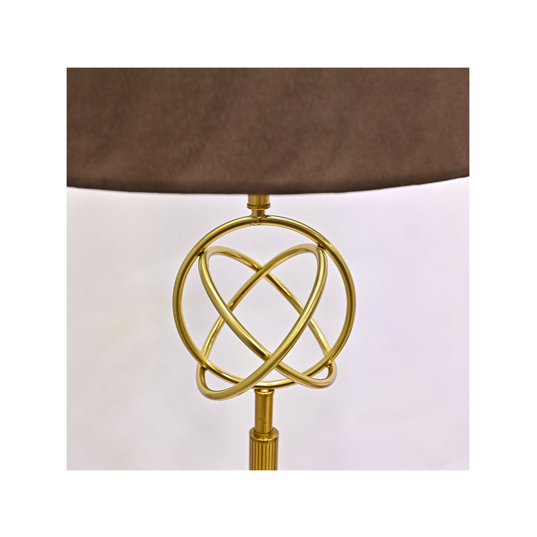 Regal Radiance – Fancy Metallic Brass Floor Lamp