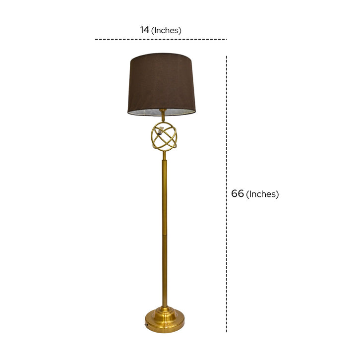 Regal Radiance – Fancy Metallic Brass Floor Lamp