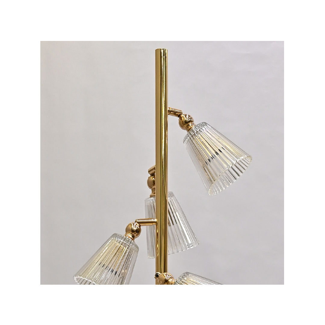 Luminous Frost – White Crystal Floor Lamp