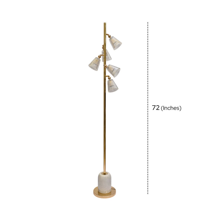 Luminous Frost – White Crystal Floor Lamp