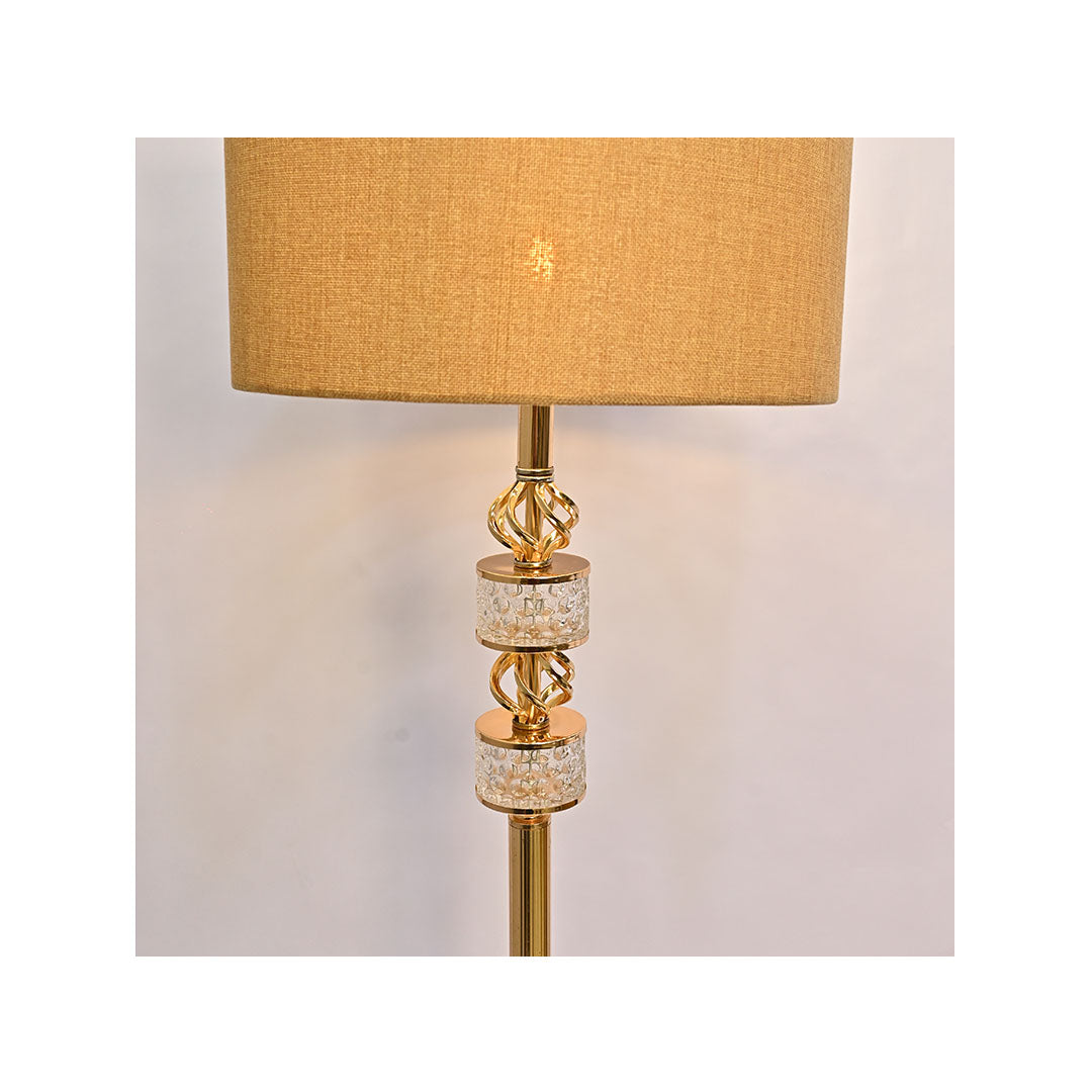 Stellar Glow – Metallic Crystal Floor Lamp