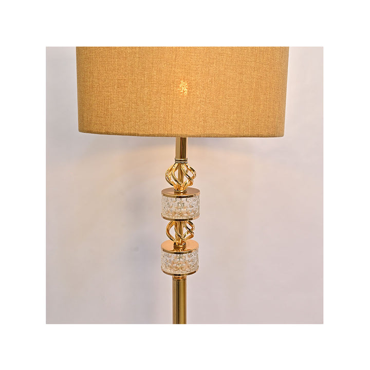 Stellar Glow – Metallic Crystal Floor Lamp