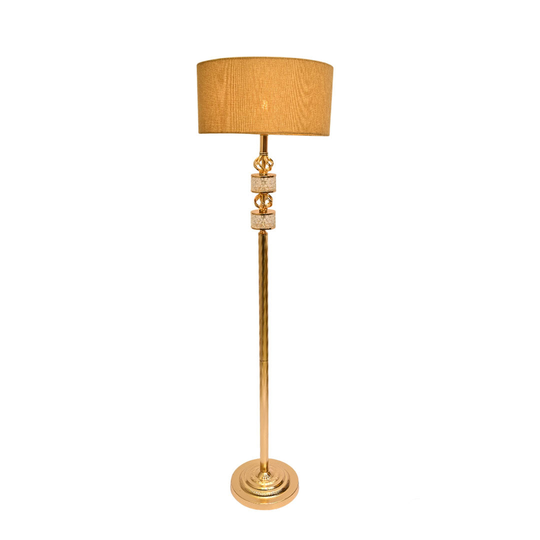 Stellar Glow – Metallic Crystal Floor Lamp