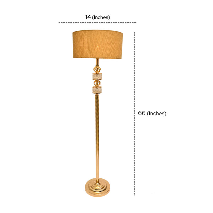 Stellar Glow – Metallic Crystal Floor Lamp