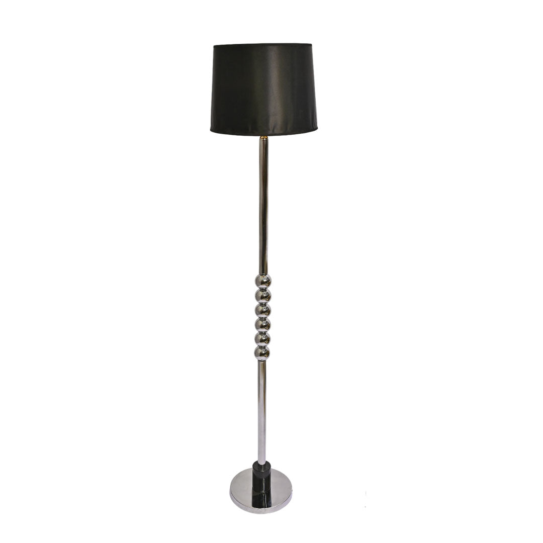 Onyx Steel – Silver Metallic Floor Lamp