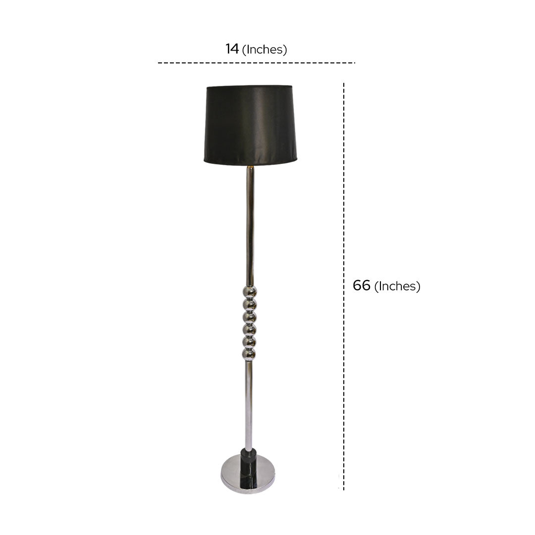 Onyx Steel – Silver Metallic Floor Lamp