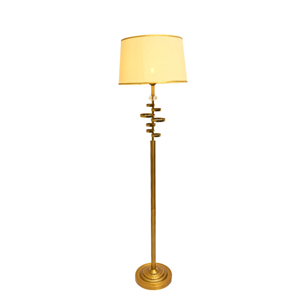 Aurelia Glow – Brass Metallic Floor Lamp