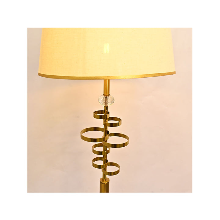 Aurelia Glow – Brass Metallic Floor Lamp