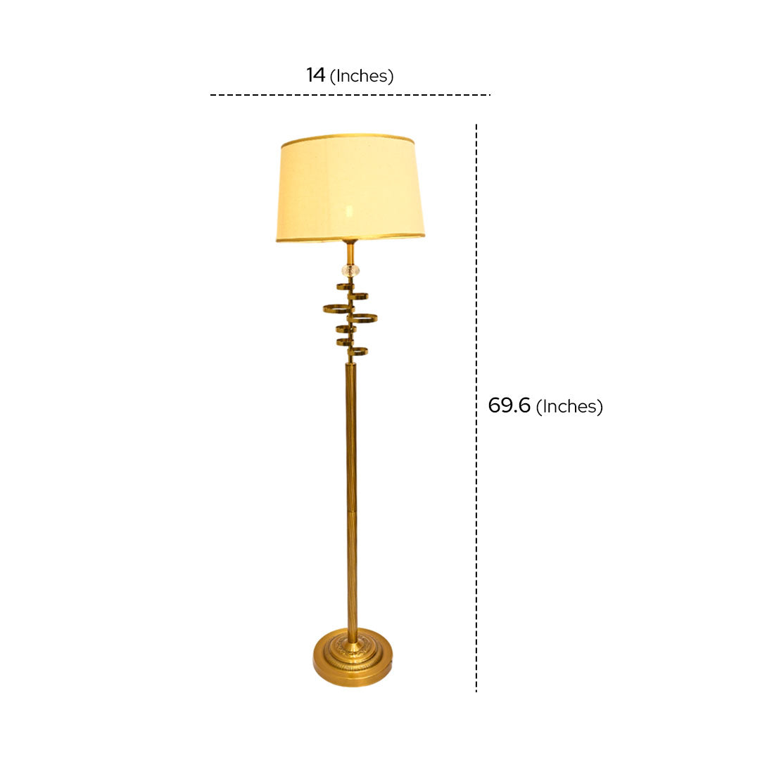 Aurelia Glow – Brass Metallic Floor Lamp