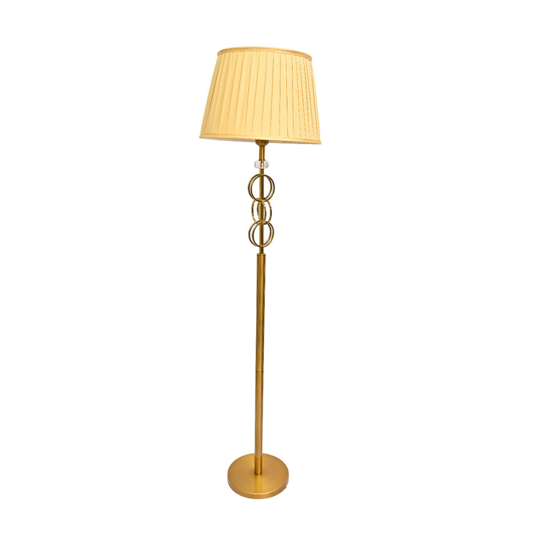 Obsidian Rise – Matte Gold Floor Lamp