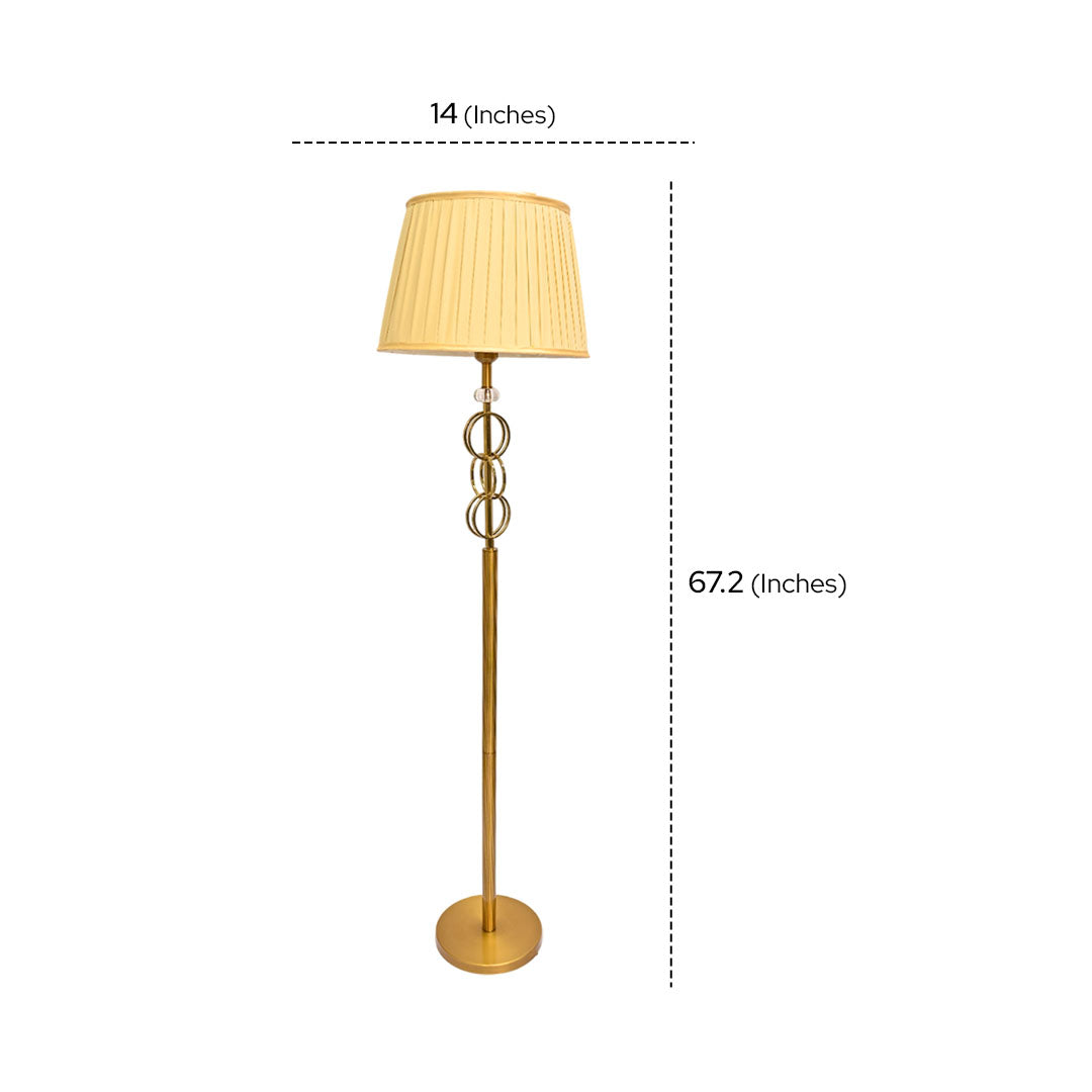 Obsidian Rise – Matte Gold Floor Lamp