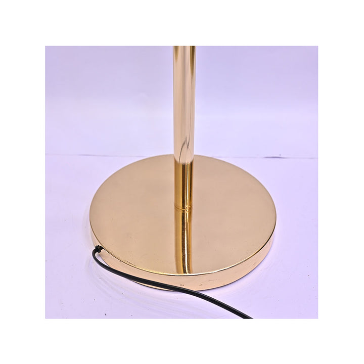 Celeste Glow – White Bowl Round Floor Lamp