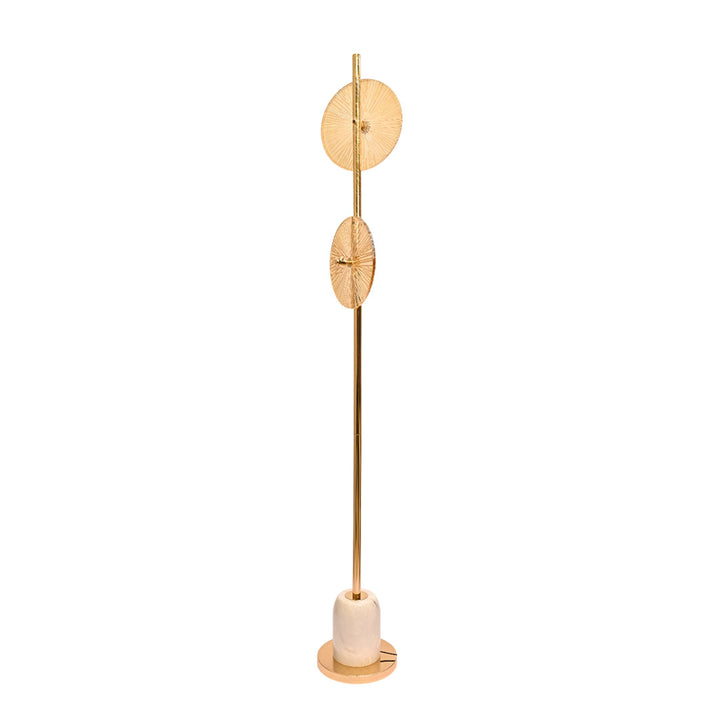 Noir Gleam – Gold  Crystal & Brass Floor Lamp
