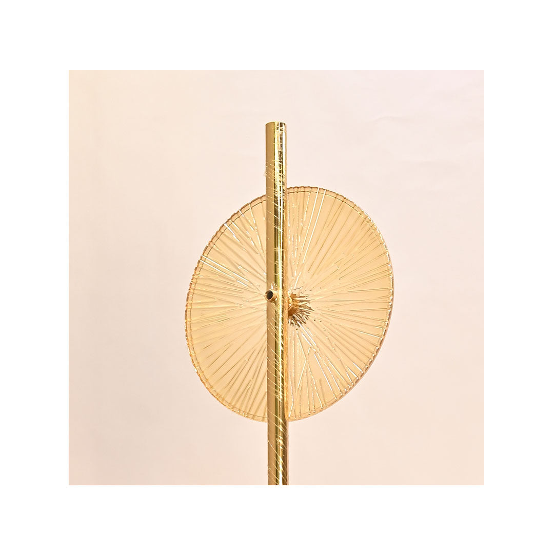 Noir Gleam – Gold  Crystal & Brass Floor Lamp