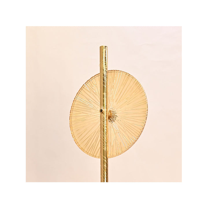 Noir Gleam – Gold  Crystal & Brass Floor Lamp