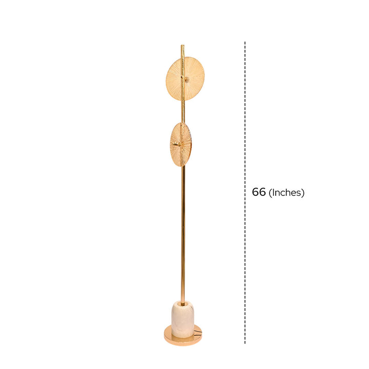 Noir Gleam – Gold  Crystal & Brass Floor Lamp