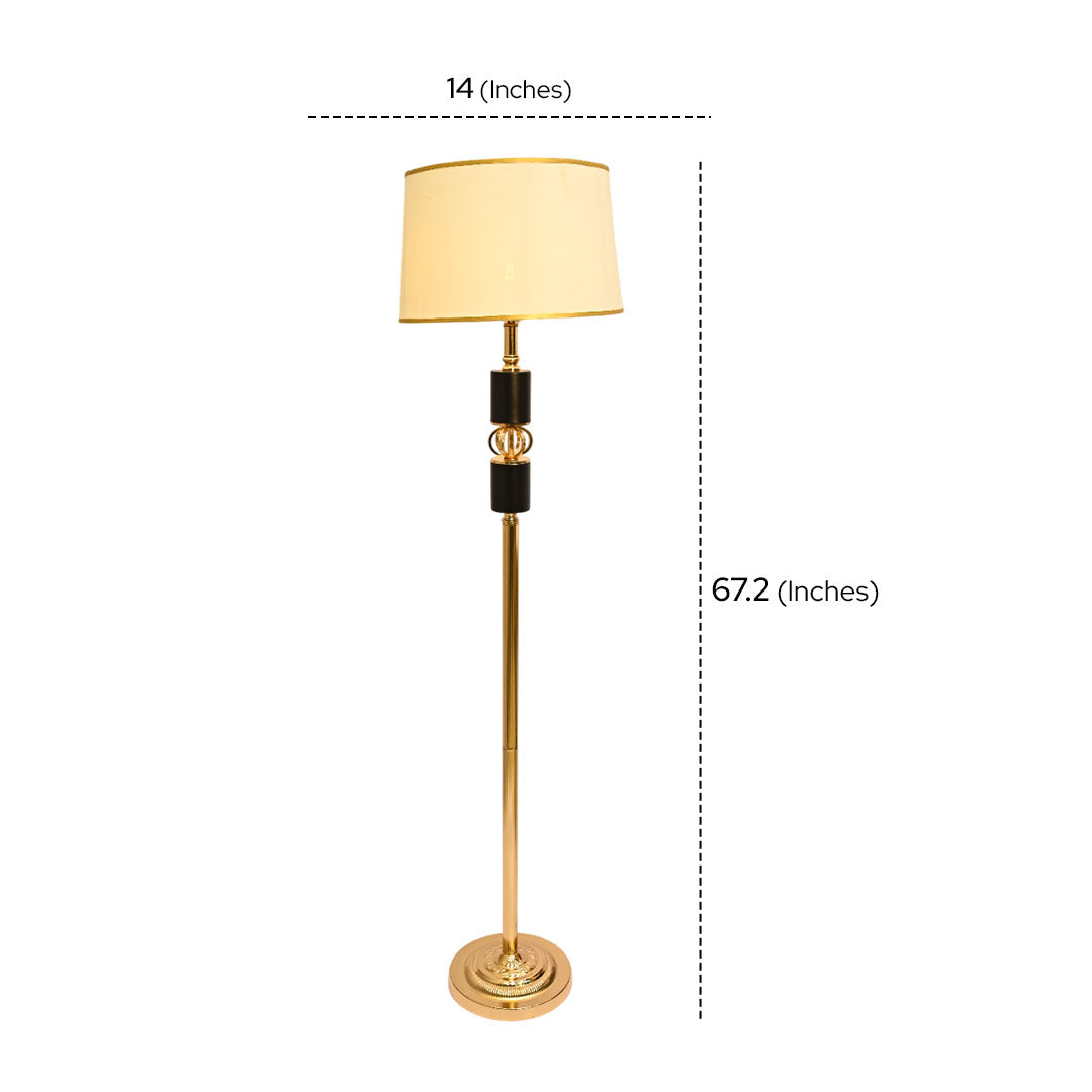 Obsidian  – Matte Rose gold  Black Floor Lamp