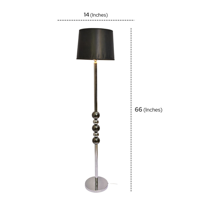 Shadow Forge – Black Metallic Floor Lamp